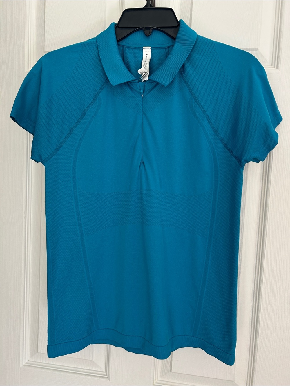 Athleta Teal Blue Momentum Polo Size M Like New